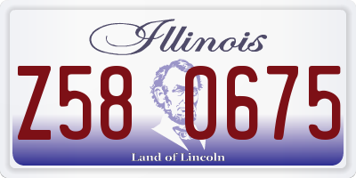 IL license plate Z580675