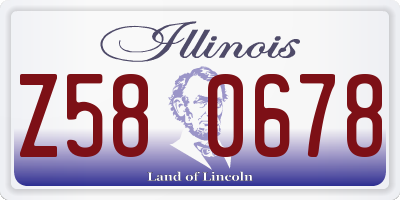 IL license plate Z580678