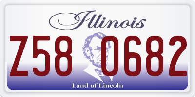 IL license plate Z580682