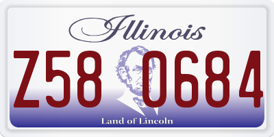 IL license plate Z580684