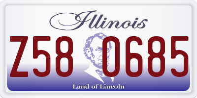 IL license plate Z580685
