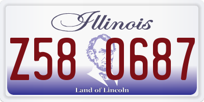 IL license plate Z580687