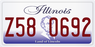 IL license plate Z580692