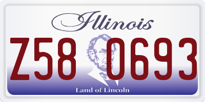 IL license plate Z580693
