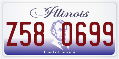 IL license plate Z580699
