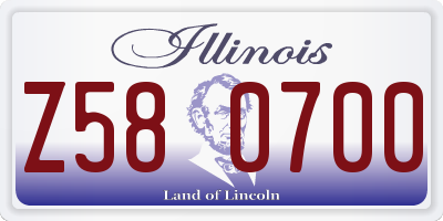 IL license plate Z580700