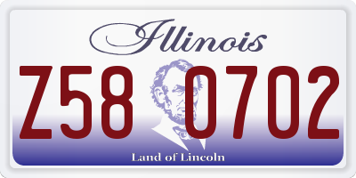 IL license plate Z580702