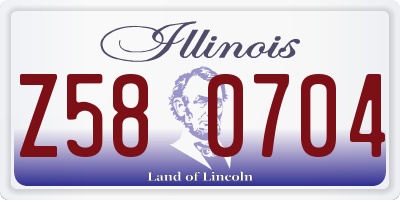 IL license plate Z580704