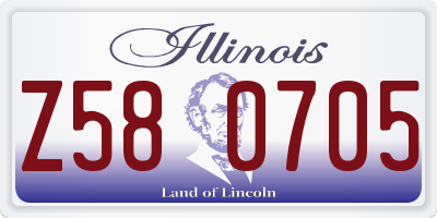 IL license plate Z580705