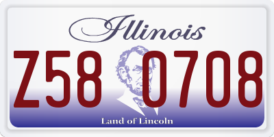 IL license plate Z580708