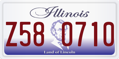 IL license plate Z580710