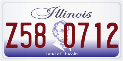 IL license plate Z580712