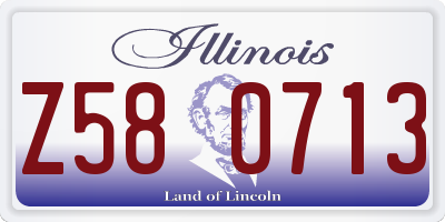 IL license plate Z580713