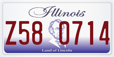 IL license plate Z580714