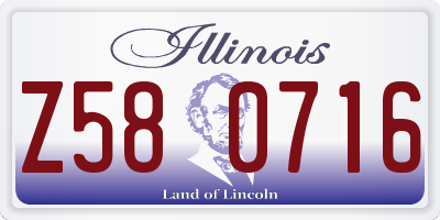 IL license plate Z580716