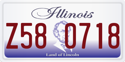 IL license plate Z580718
