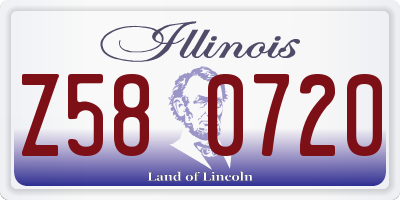 IL license plate Z580720