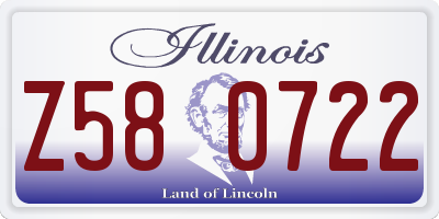 IL license plate Z580722