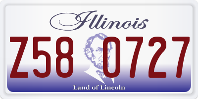 IL license plate Z580727