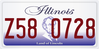 IL license plate Z580728