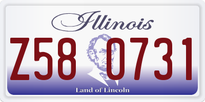 IL license plate Z580731