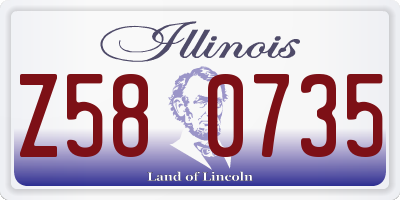 IL license plate Z580735