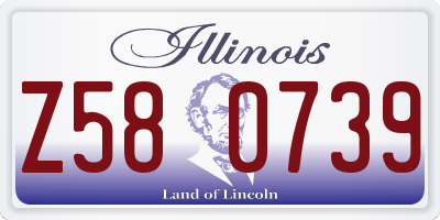 IL license plate Z580739