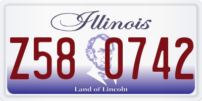 IL license plate Z580742