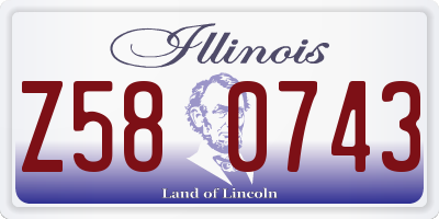 IL license plate Z580743