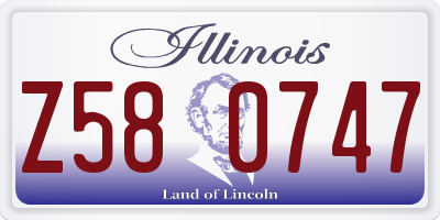 IL license plate Z580747