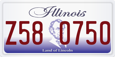 IL license plate Z580750