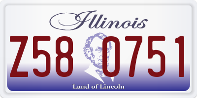 IL license plate Z580751