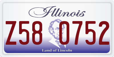 IL license plate Z580752