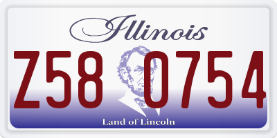 IL license plate Z580754