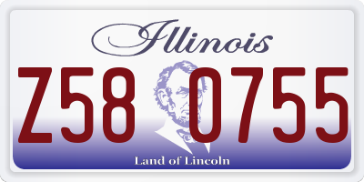 IL license plate Z580755
