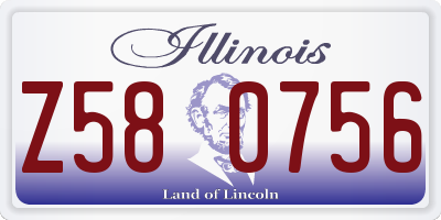 IL license plate Z580756