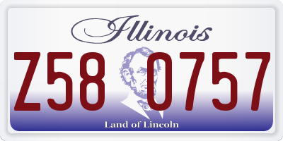 IL license plate Z580757