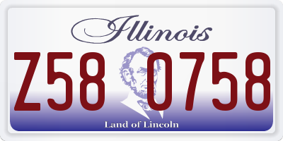IL license plate Z580758