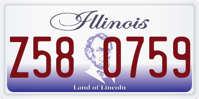 IL license plate Z580759