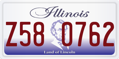 IL license plate Z580762