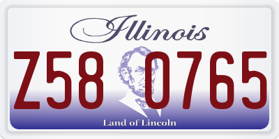 IL license plate Z580765