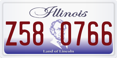 IL license plate Z580766