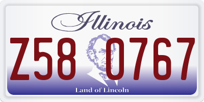 IL license plate Z580767