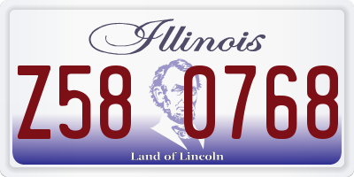 IL license plate Z580768