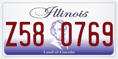 IL license plate Z580769
