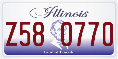 IL license plate Z580770