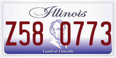 IL license plate Z580773