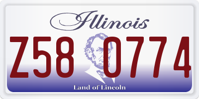 IL license plate Z580774