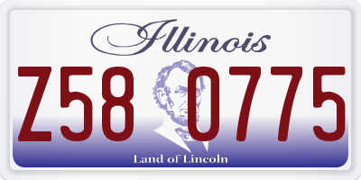 IL license plate Z580775
