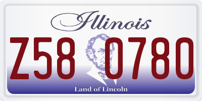IL license plate Z580780